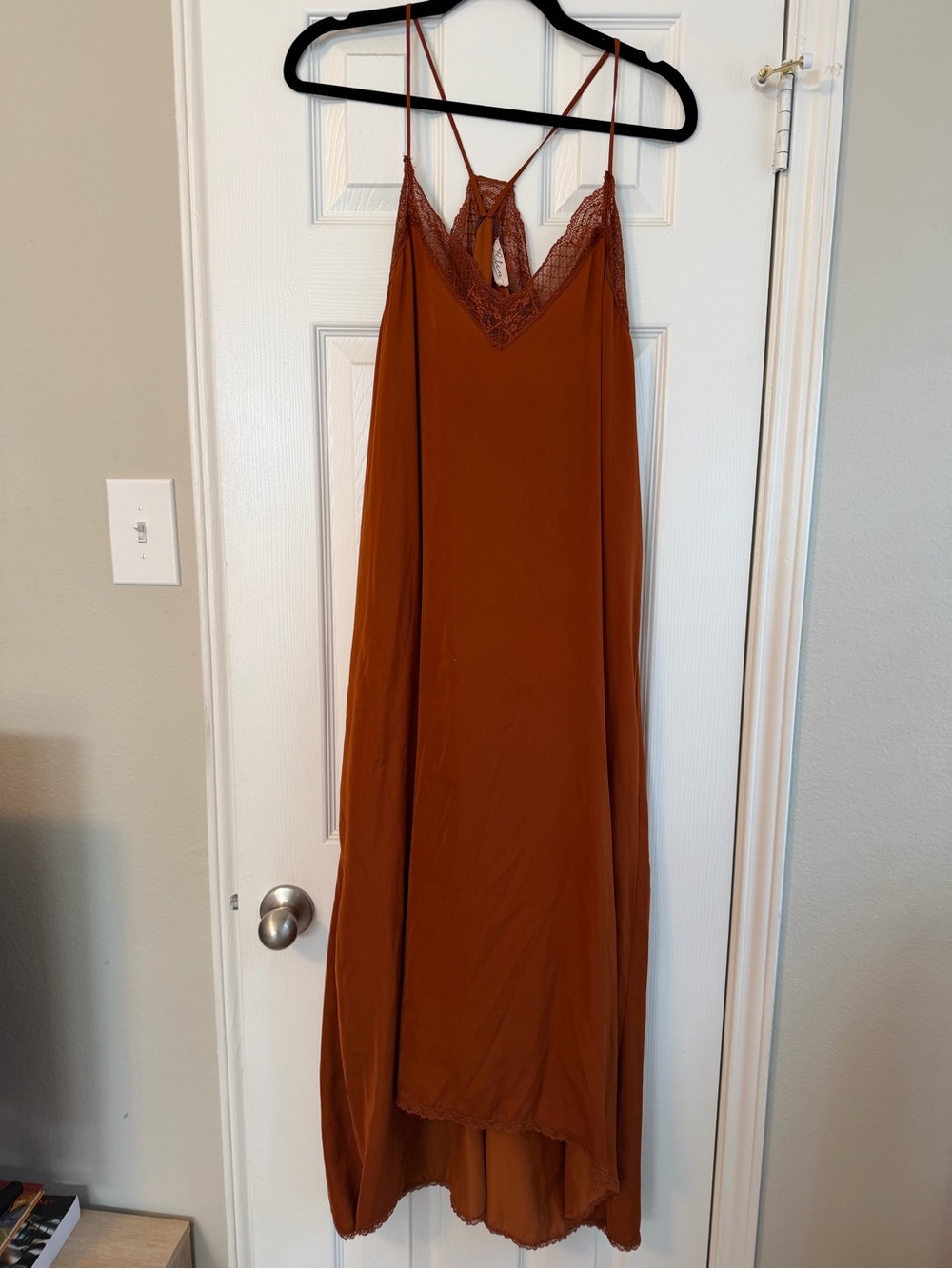Burnt Orange Long Slip Dress